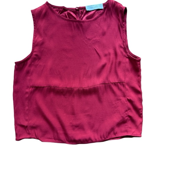 Viktoria+ woods made in Australia burgundy top Sz small - Picture 2 of 8